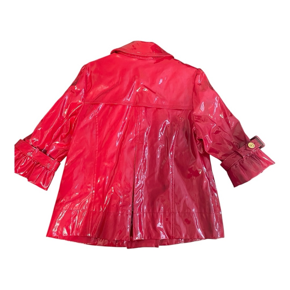 Juicy Couture Red Rain Jacket with Gold Buttons - Picture 4 of 15